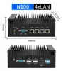 4x i226-V 2.5G Firewall Mini PC 12th Gen Intel i3 N305 N100 Soft Router DDR5 2*COM 2*HDMI Industrial Computer Efficient cooling 5
