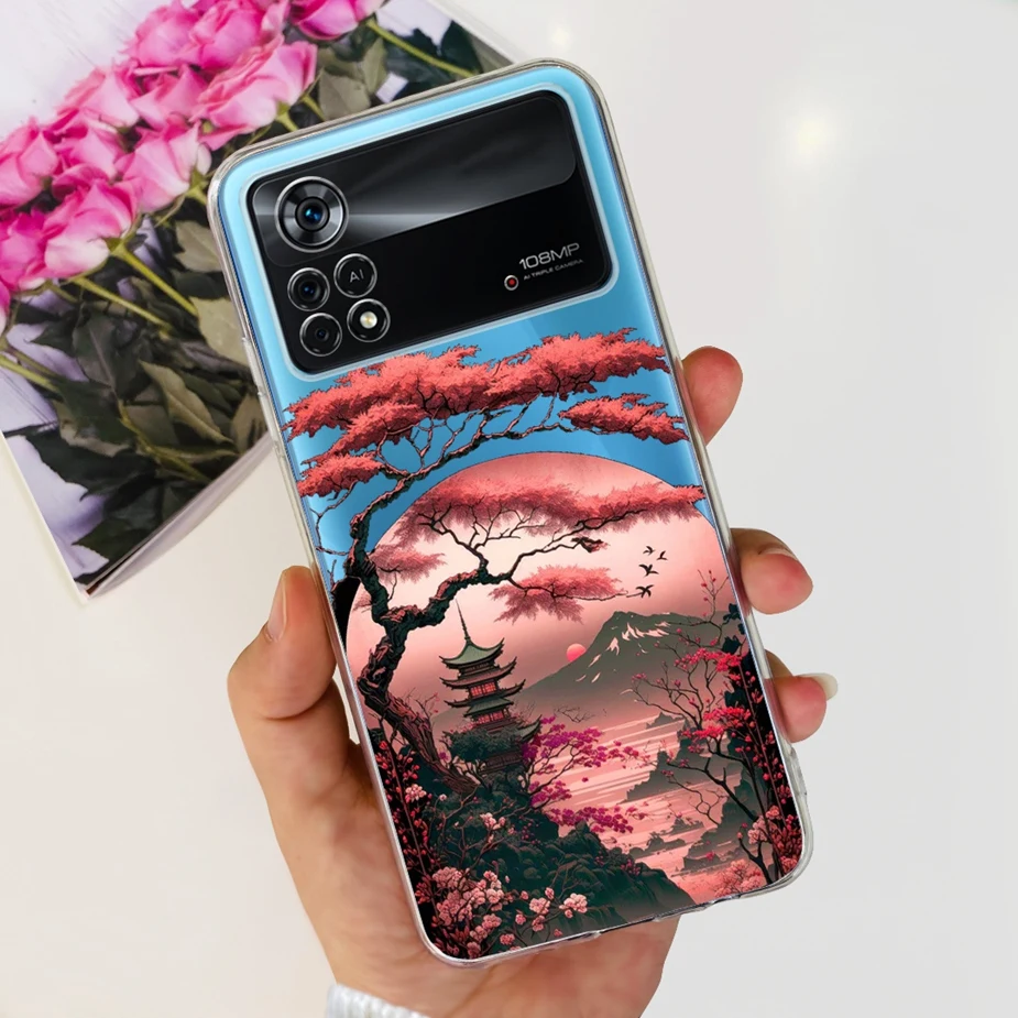 New Fashion Painted Clear Silicone Phone Case - Soft Protective Cover for Xiaomi Poco X4 Pro 5G