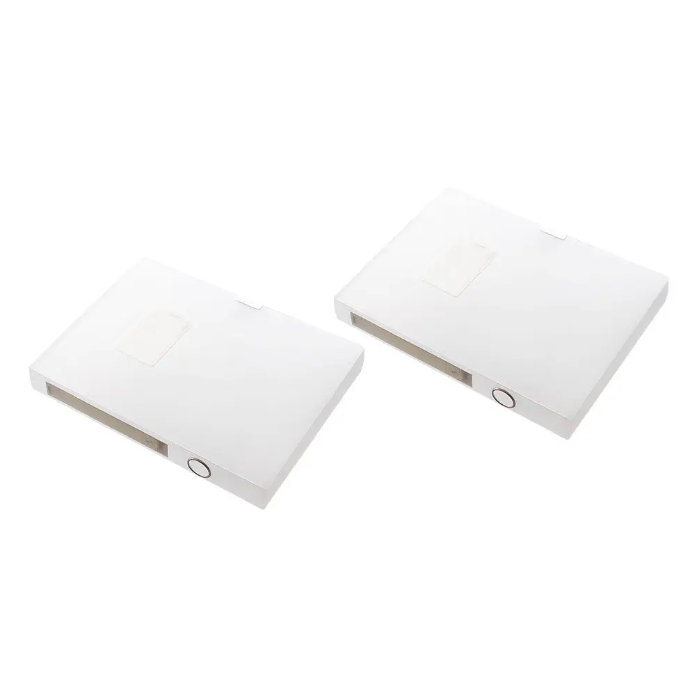 2Pcs PVC 문서 파일 상자 A4 크기 투명 데스크탑 주최자 서류 증명서 잡지 사무실 홈 스토리지 케이스