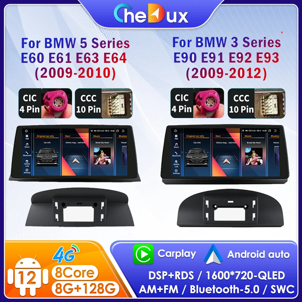 

Автомагнитола Chedux, 10,33 дюйма, Android, для BMW 5 серии E60 E61 E63 E64 E90 E91 E92 E93 CCC CIC мультимедийный плеер Navi GPS Carplay 4G