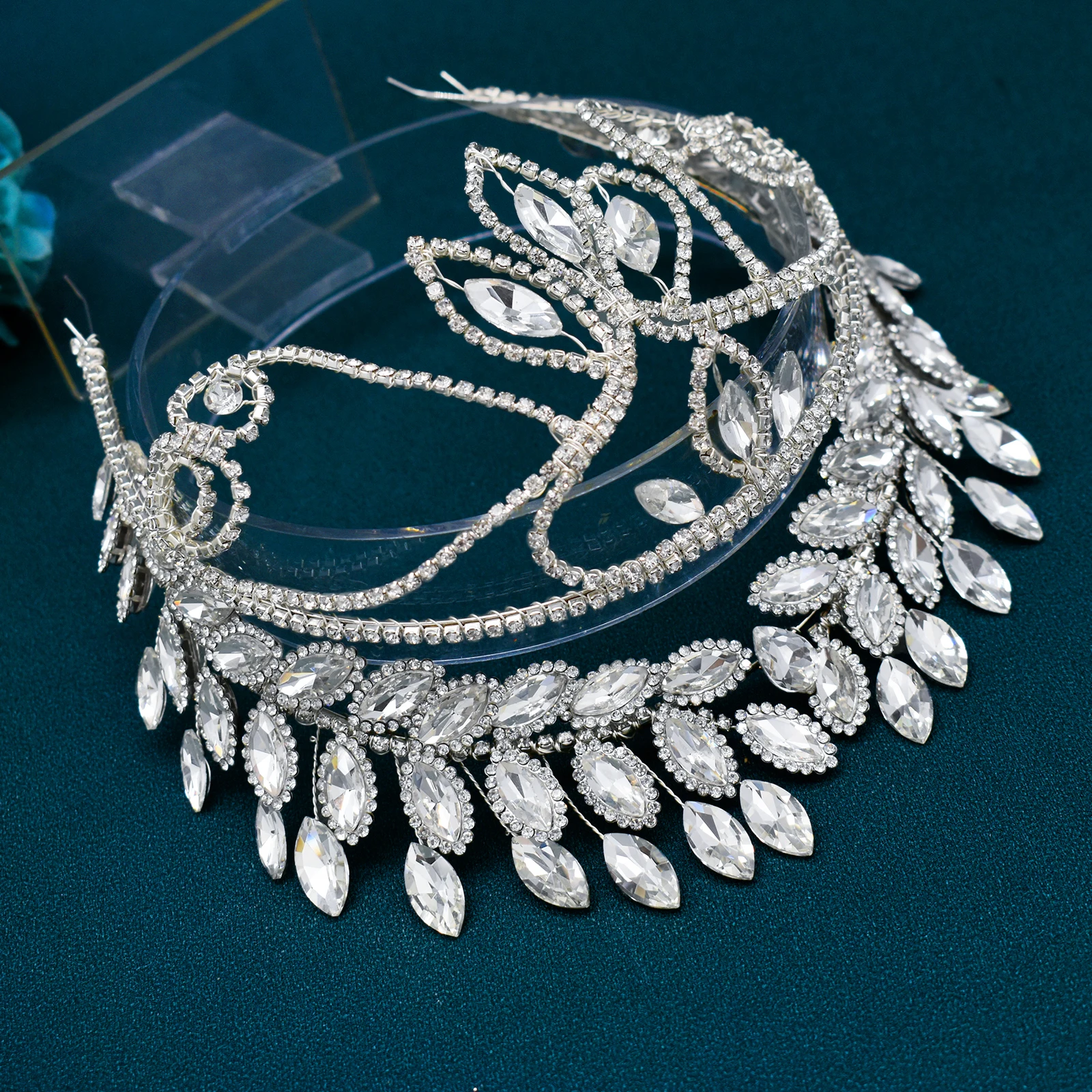 DZ130 Handmade Wedding Headband Wedding Headwear Bridesmaid Party Headdress Bridal Hair Accessories Woman Tiara Headdress