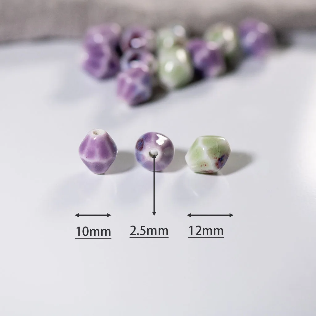 Bunte 15 mm Stern-Keramikperlen, handgefertigte Accessoires für Schmuckherstellung, DIY-Handwerk, einzigartige Perlenzubehör – Detail 3