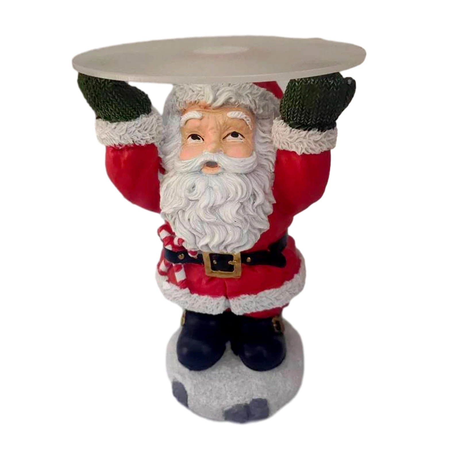 

Holding Dessert Rack Funny Drink Fruit Party Cartoon Santa Claus Candy Kitchen Snack Tray Breakfast Christmas Decoration Resin
