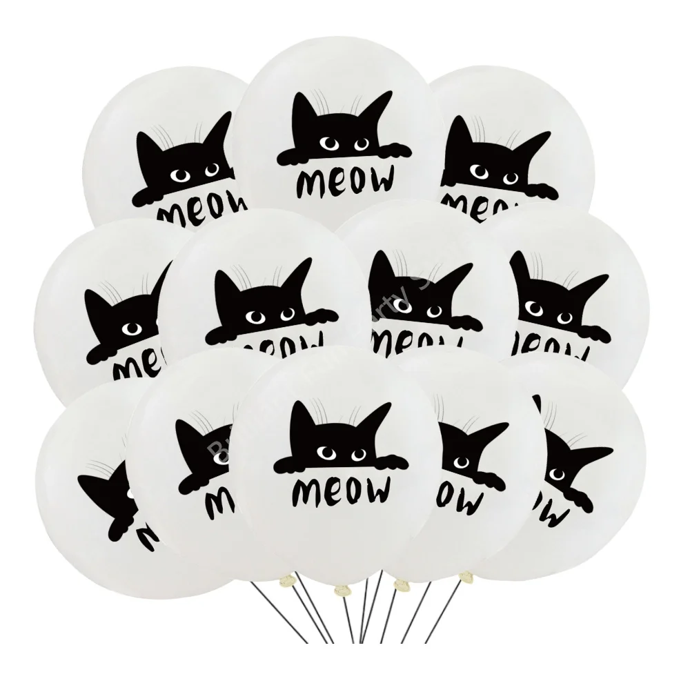 thumbnail image 1 of 12 globos de látex de 12 pulgadas con forma de pata de cachorro y gato para fiestas, suministros para fiestas de cumpleaños de mascotas y baby shower, 1 of 5