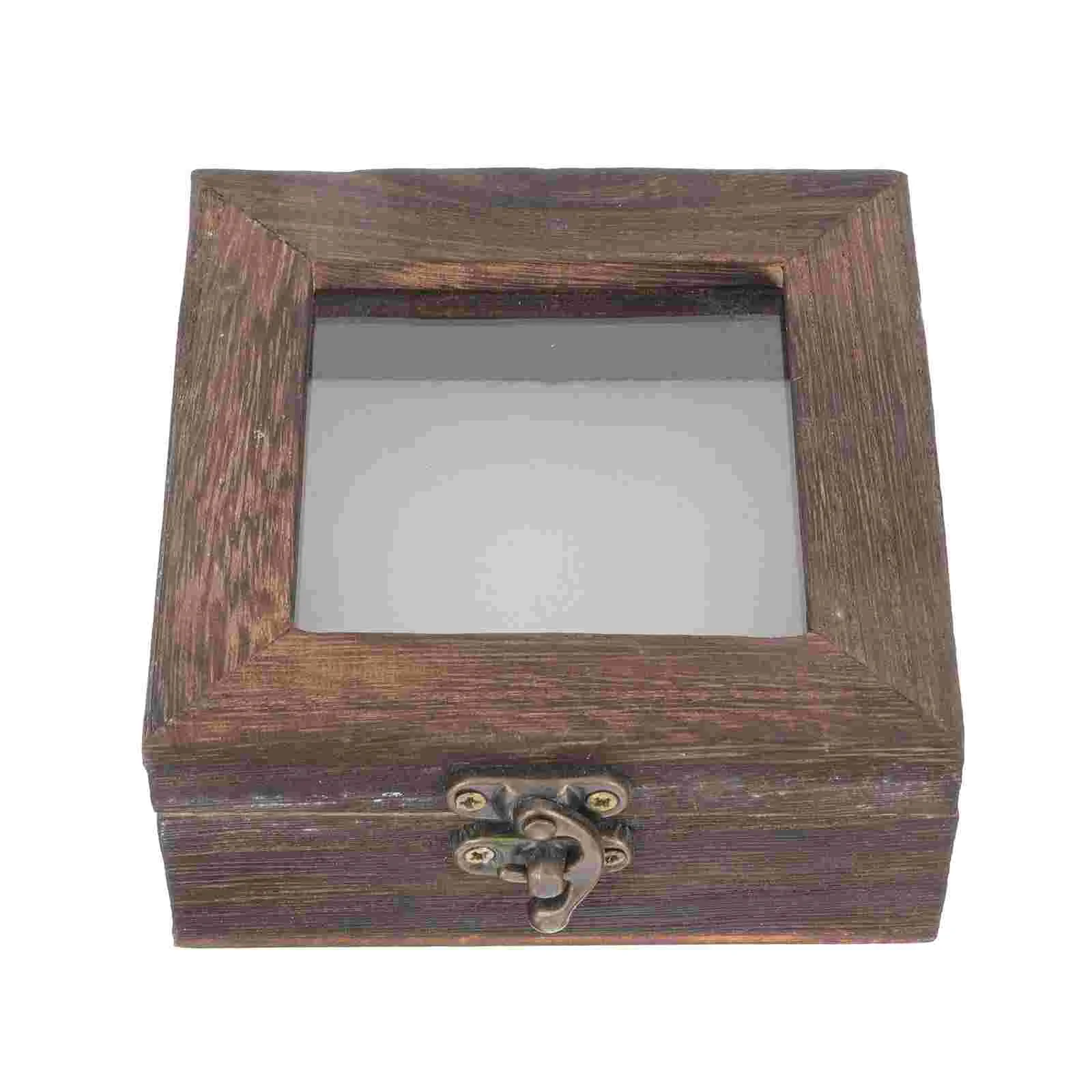 

Butterfly Specimen Box Plant Trays Jewelry Display Case Retro Sample Holder Lidded Wooden Acrylic