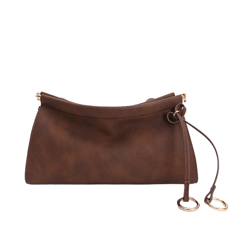 Light Luxury Fashion High-end Leather Women's Bag 2025 New French Simple Casual Versatile Portable Single Shoulder Bag Trendy