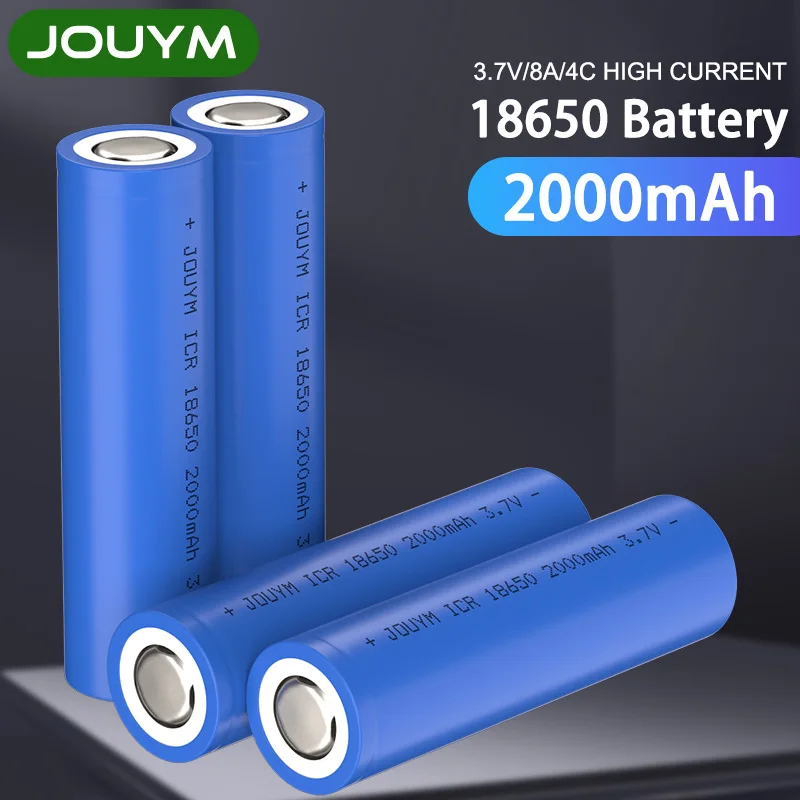 18650 Batteria 2000Mah Icr18650 Batteria Al Litio Ricaricabile 3.7V Cell