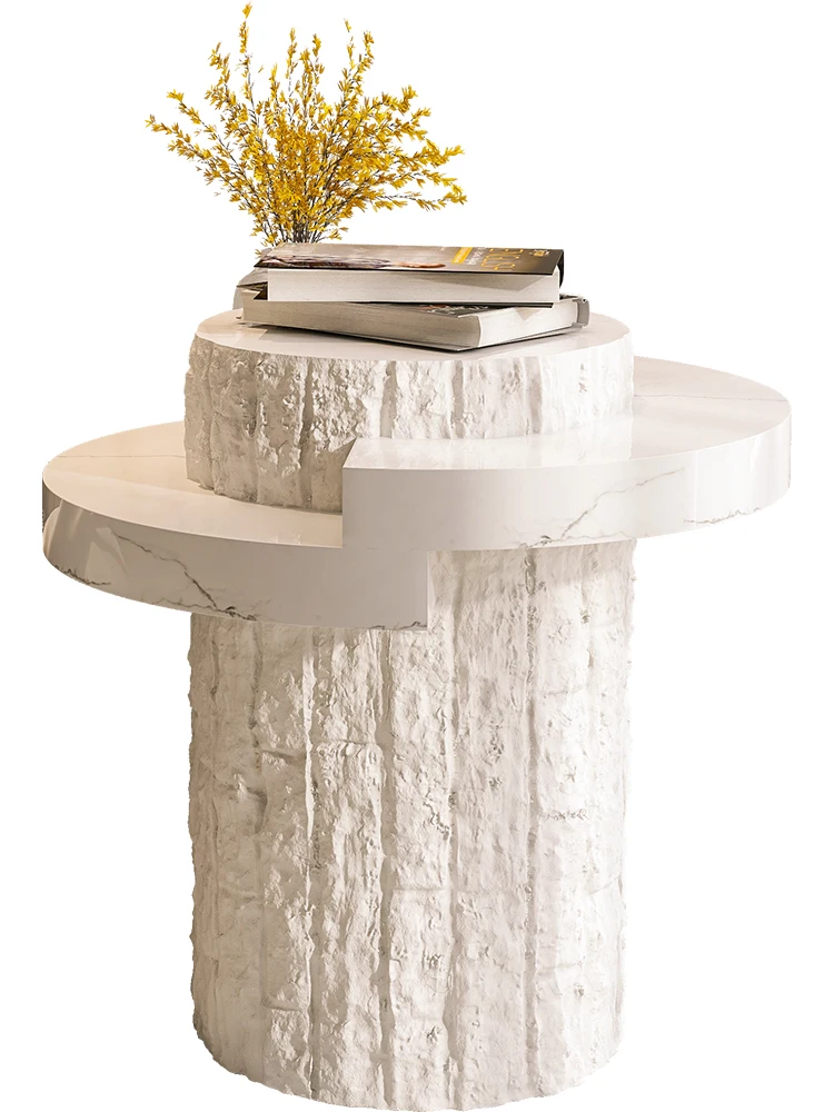 

Living room sofa edge table design feels light and luxurious, new creative corner table villa homestay