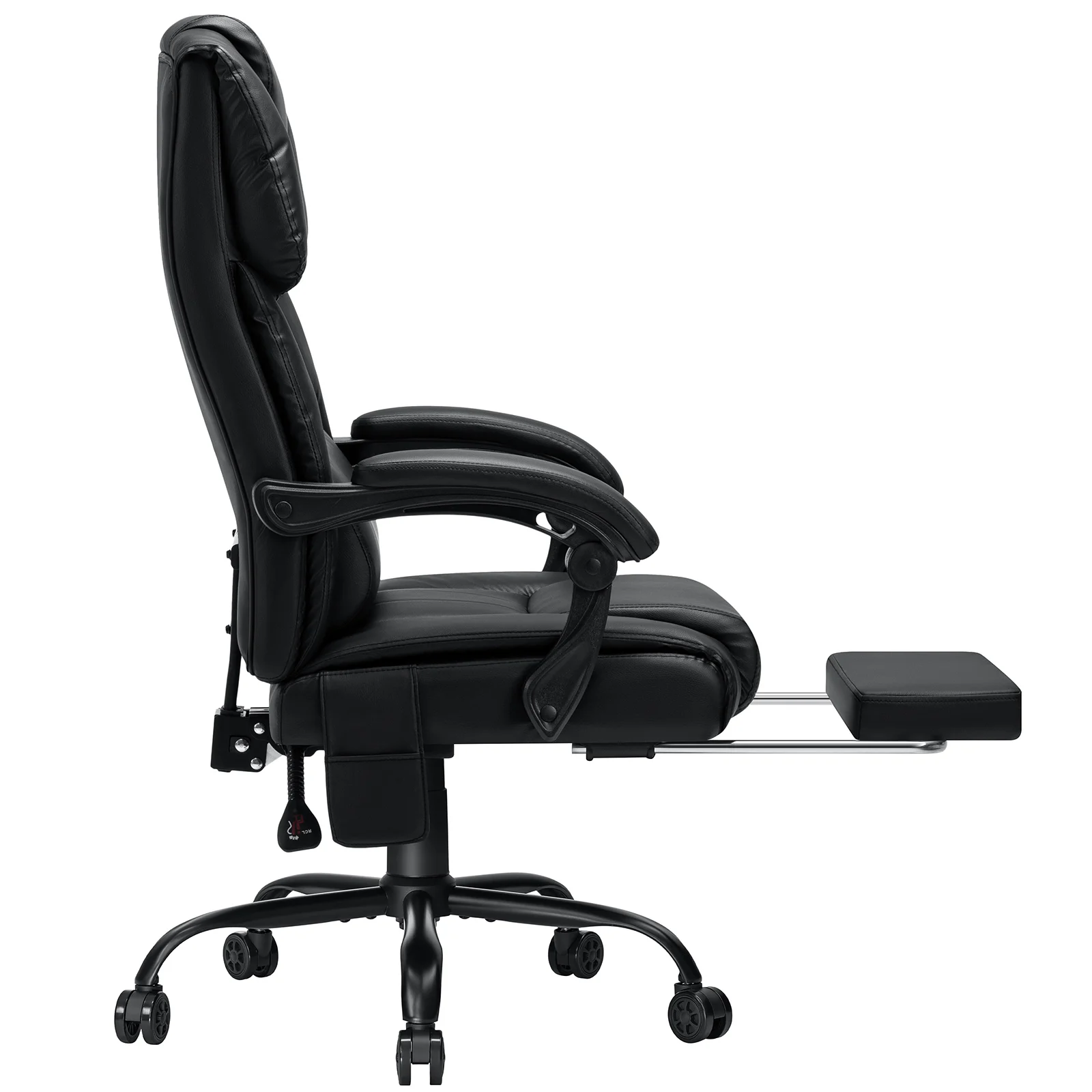 Ergonomic PU Leather Office Chair with Adjustable Height and Lumbar Support
