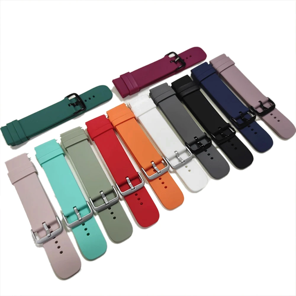 Premium Silicone Smartwatch Band - 20/22mm, Multiple Colors Available