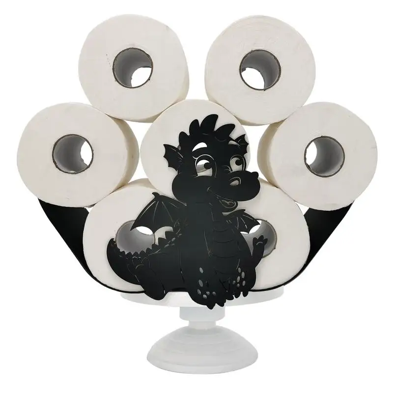 

Декоративные держатели для туалетной бумаги в виде животных, черный металлический держатель для туалетной бумаги в виде собаки с настенным креплением, корзина для хранения салфеток, полка для 7 дополнительных рулонов