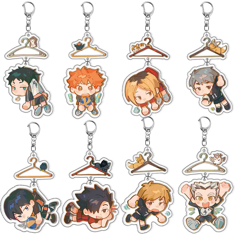 Anime Haikyu!! Volleyball Boy Keychain Tetsurou Hajime Tooru ShouYou Kenma Bokuto Tobio Keiji Accessories Pendant Christmas Gift