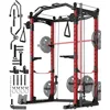 Power Cage MultiFunctional Power Racks for Home Gym with Cable Crossover System 1600LBS Weight Capacity Fitness Squat Rack for 1