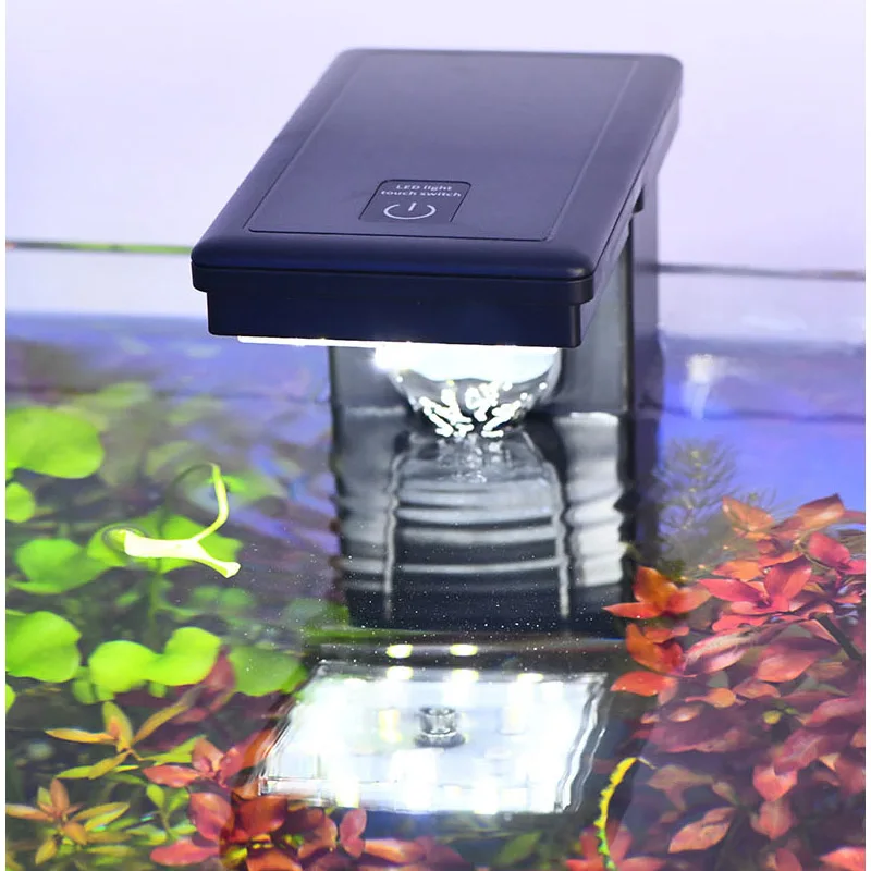 

VASTOCEAN 2 in 1Waterfall Filter with LED Light Function 100~ 240V with 3 in 1 Filter Plate for Small Fish Tank