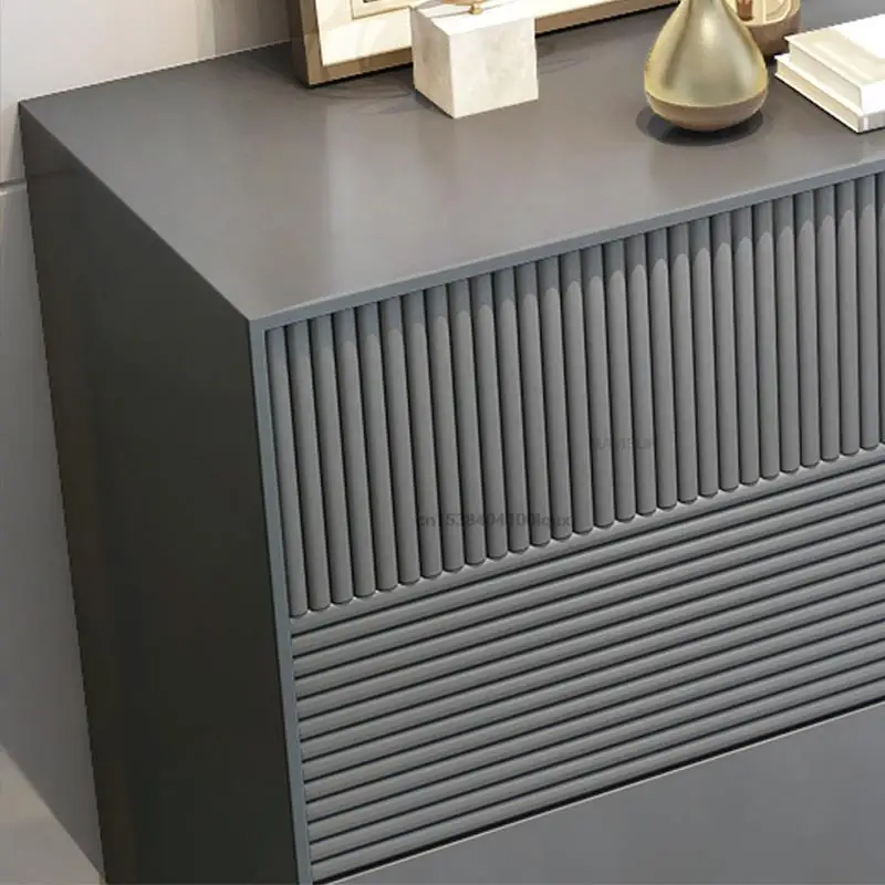 Italian Living Room Porch Cabinet Modern Minimalist Buffet Storage Side Cabinet With Six Drawers Floor Stand Kitchen Cupboard
