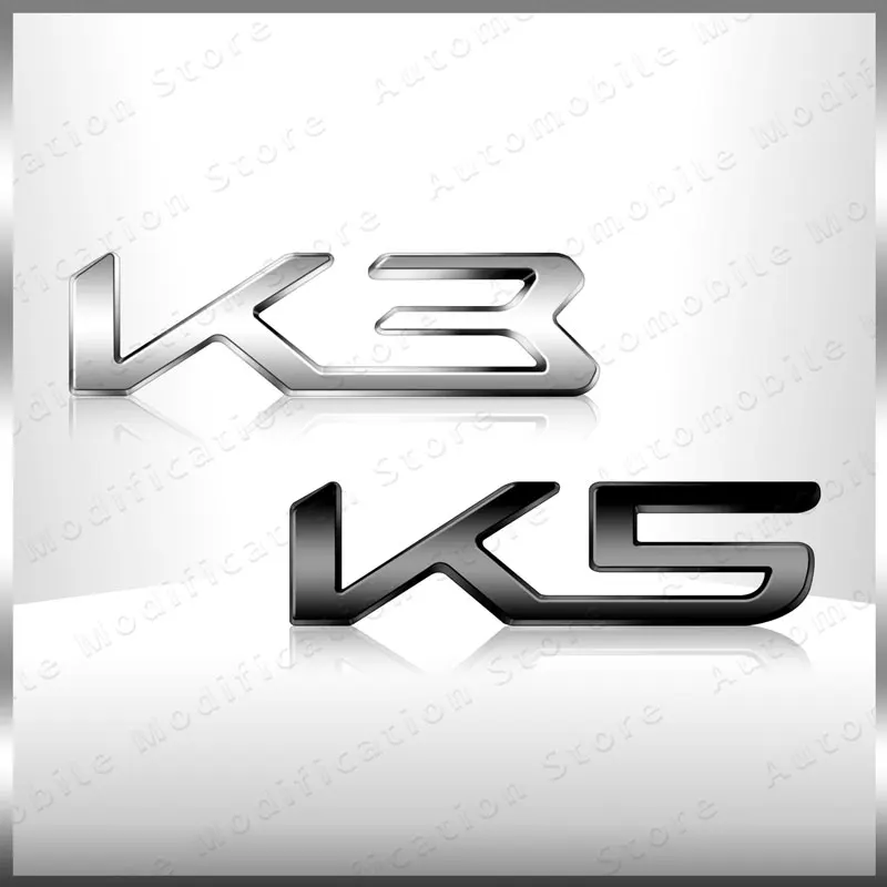 새로운 자동 외관 K3 K5 K8 엠블럼 펜더 뒷 트렁크 바디 배지 스티커 Kia Forte Ceed Cerato RIO 2 3 4 Sorento Sportage