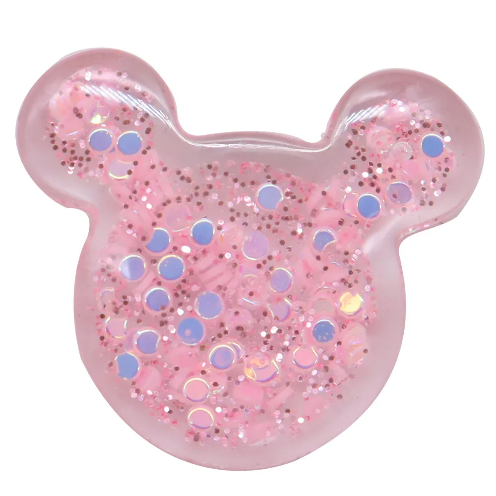 1PCS Harz Nette Cartoon Schuh Charms Kawaii Bunte Transparente Pailletten Stern Herz Bär Sandalen Schuhe Dekoration Schnalle Kind geschenk – Detail 9