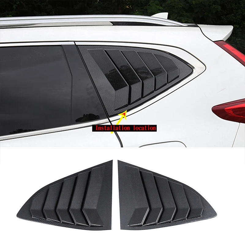 

Car Styling 2PCS ABS Carbon Fiber Pattern Rear Window Triangle Shutters Cover Trim for Honda CR-V CRV 2018 2019 2020 Accessories