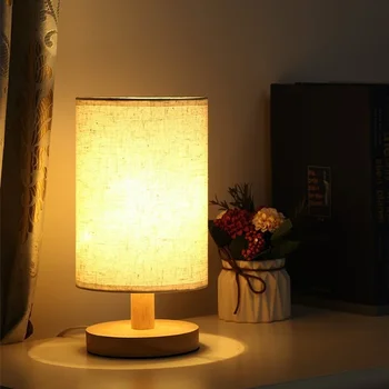 Modern Rustic Tawny Linen Table Lamp