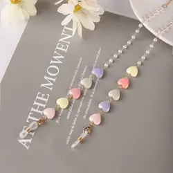 Elegant Pearl and Metal Chain Mask & Glasses Lanyard (Multicolor)
