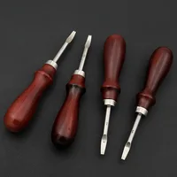 Leather Common Edge Beveler Skiving Craft Keen Edge Cutting Tool for Beveling V-shaped Blade with Rounded Center Taking The Edge 4
