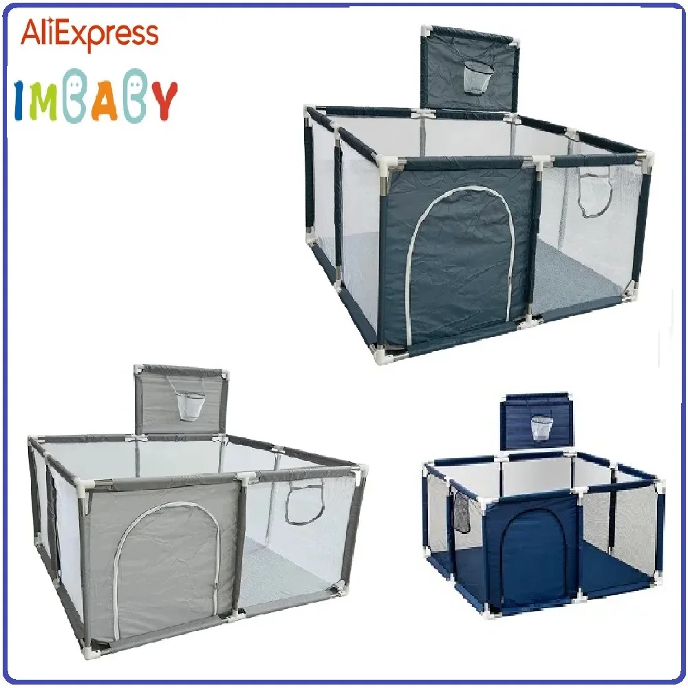 Parco Per Bambini Modulabile In Tessuto Oxford - 120x120 Cm Con 50 Palline - Box Pieghevole Sicuro