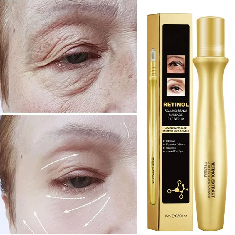 Female Korean Eye Care Anti Aging  Anti-Puffiness Remove Dark Circle Retinol Cream  Anti Wrinkle Massage Serum Fades Fine Lines