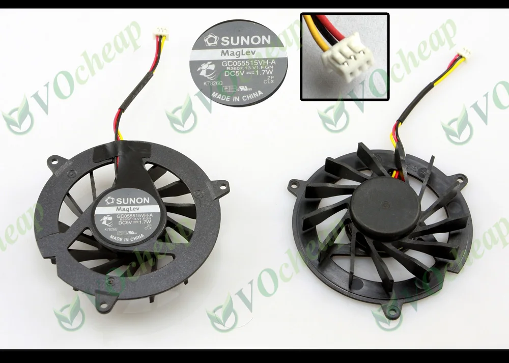 

New Sunon Laptop Cooling Fan (Cooler) for Acer Aspire 5050 5920 5051AWXMi - GC055515VH-A, B2607.13.V1.F.GN, 34ZR3TATN14
