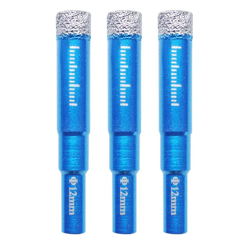 6MM 8MM 10MM 12MM 14MM 16MM punta da trapano rivestita di diamante piastrella marmo vetro ceramica sega a tazza trapano a secco punta diamantata perforazione del pasto