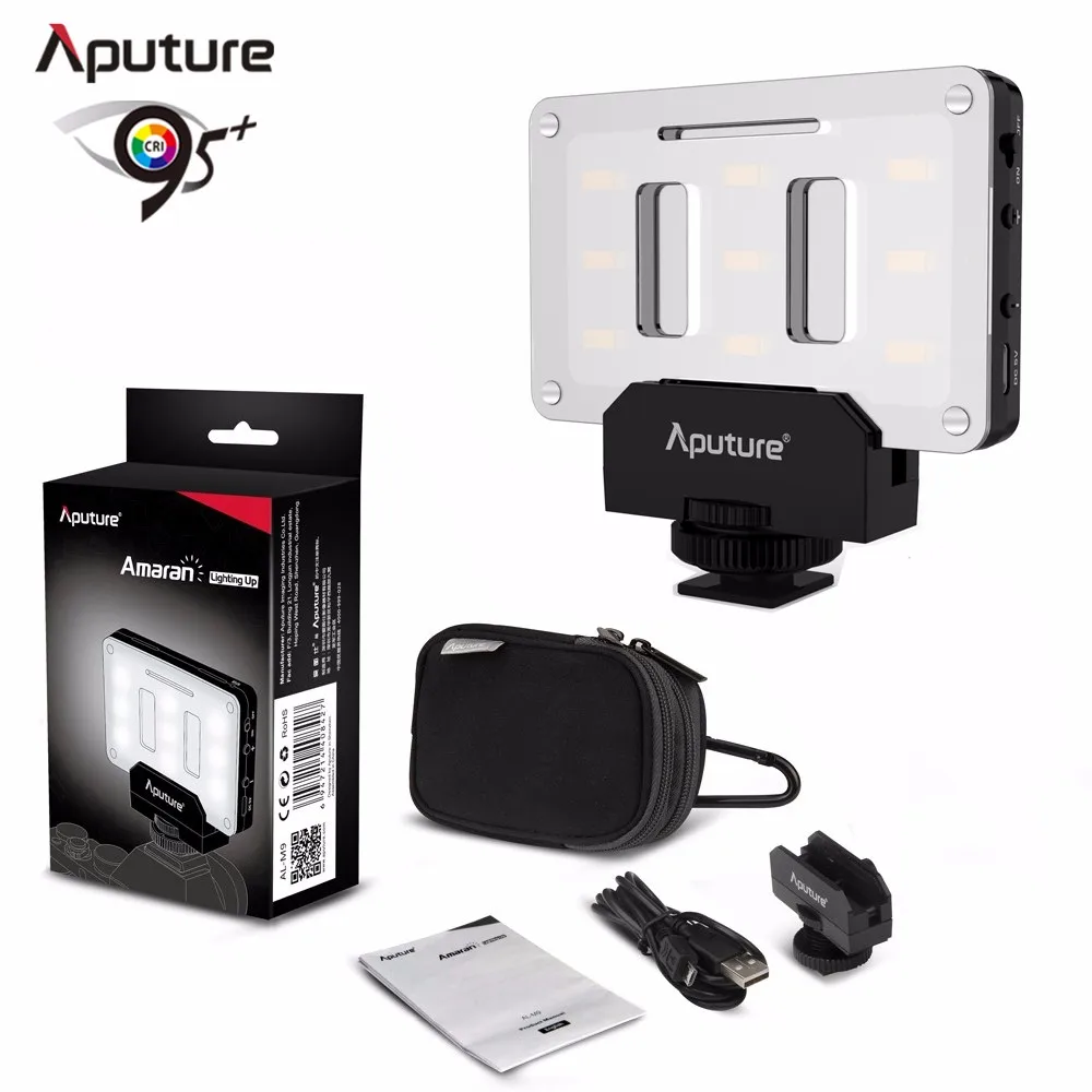 Aputure Amaran AL-M9 LED Mini Video Light CRI/TLCI 95+ 5500K On-Camera Fill Light 9 SMD Lights LED Lighting for Canon Nikon Sony images - 6