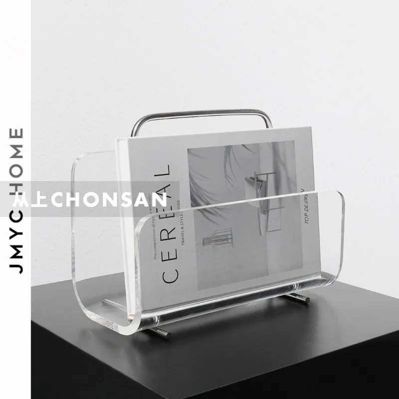 Modern Minimalist Sample Room Study Decor Office Living Room Handle Magazine Rack Desktop Organizer Decoration-FYMR