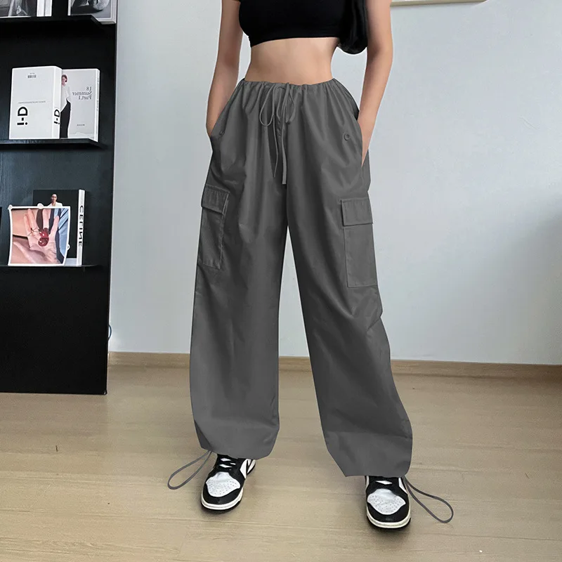 White Parachute Pants Y2K Clothes Women Loose Casual Cargo Pants Jogger  Sweatpants Hip Hop Baggy Pants Trousers Pink 2023 - AliExpress