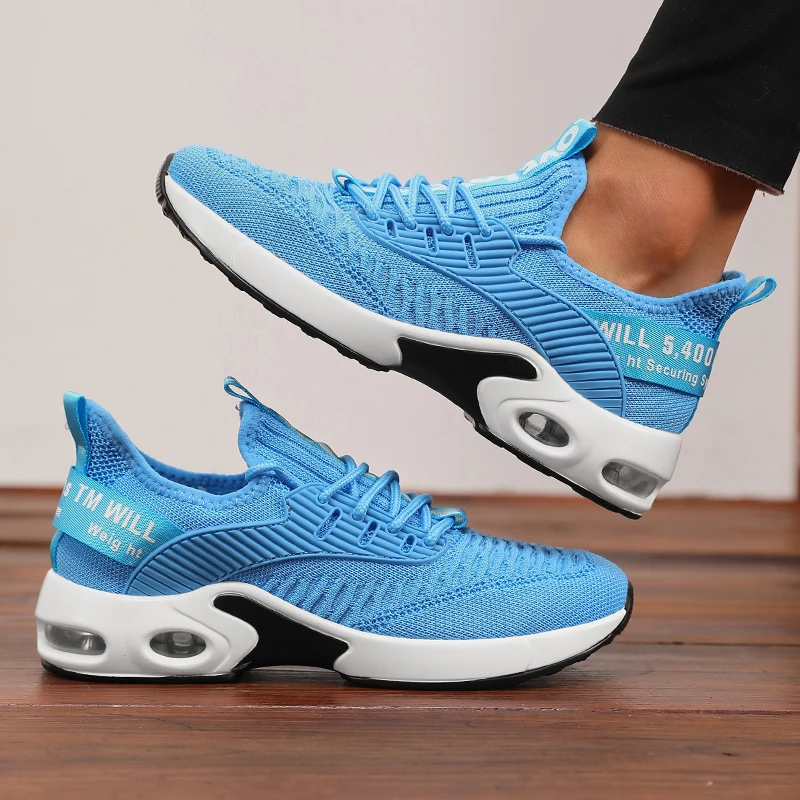 Men's Blue Breathable Mesh Lightweight Sports Shoes