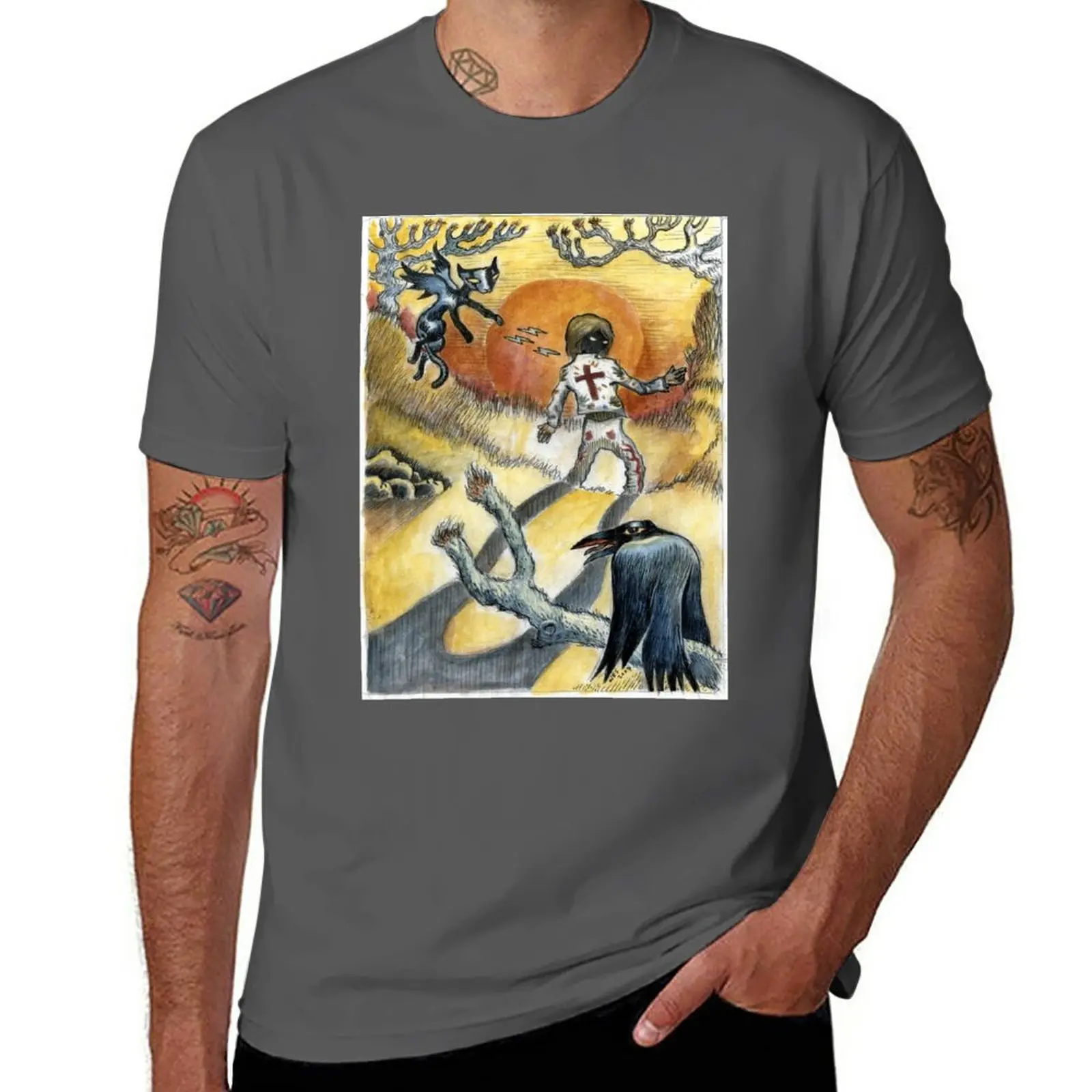 

Cross Ghost Gram Parsons T-Shirt anime clothes tees sublime mens workout shirts