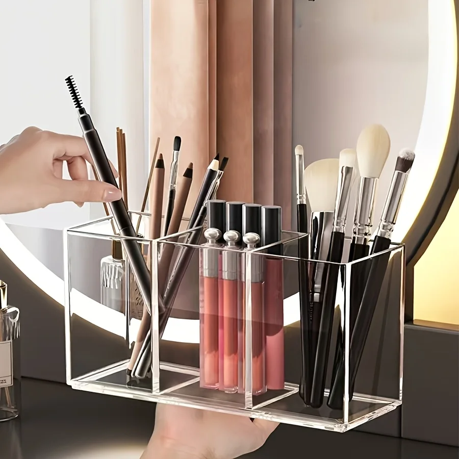 Cosmetic Storage Box Multi functional Transparent for Home Storage Platforms Durable Transparent Material