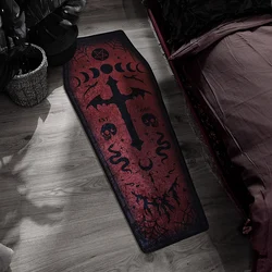 Gothic Style Rugs for Bedroom Bloody Mary Coffin Rug Halloween Living Room Decoration Atmosphere Carpet Thick Non-slip Door Mat