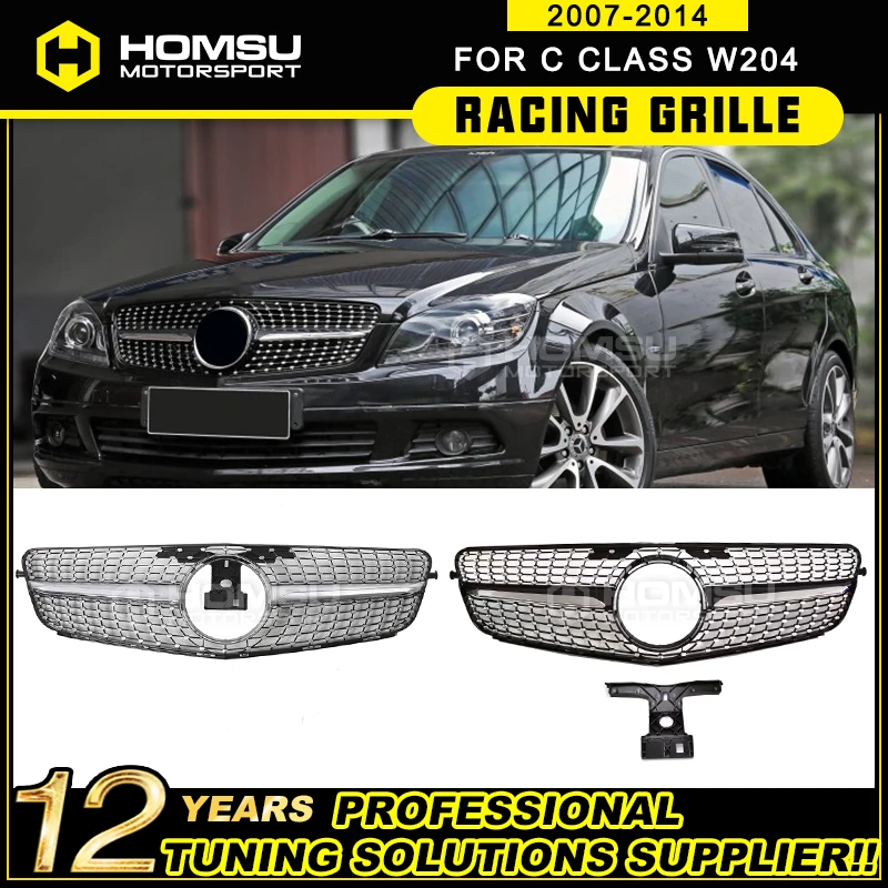 Anno 2008 2010 2012 2014 Classe C W204 Griglia Anteriore Griglia Diamantata Per Mercedes Classe C W204 Griglia Diamantata Per C180 C200 C300 C260