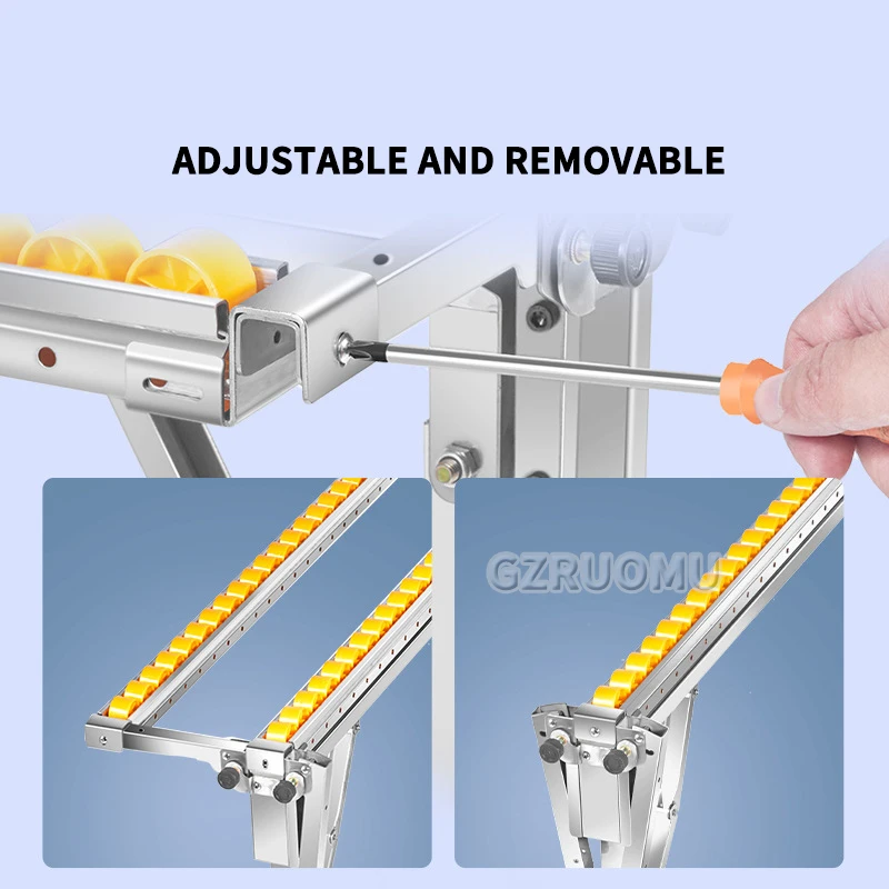 Wood Cutting Bracket With Roller Folding Adjustable Height Double Row Transport Pulley Saw Table Transport Support Frame