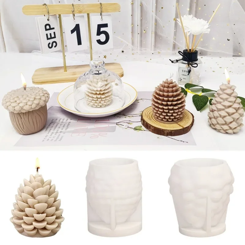 Christmas Pine Cone Silicone Candle Mold Handmade DIY Pine Cone Candle Soap Plaster Crafts Resin Cement Mold Christmas Gift silicone mold,silicone candle mold,aromatherapy candle mold,silicone candle molds,candle mold