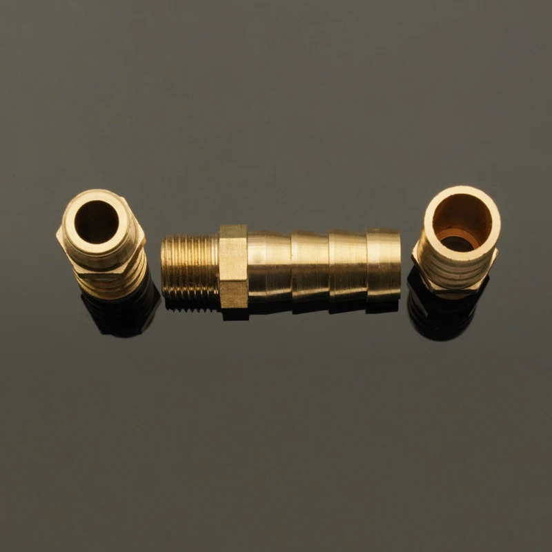 Pipe fitting brass pipe fitting 6mm-16mm hose barb tail M8 M10 M12 M14 metric male thread connector joint copper coupler adapter