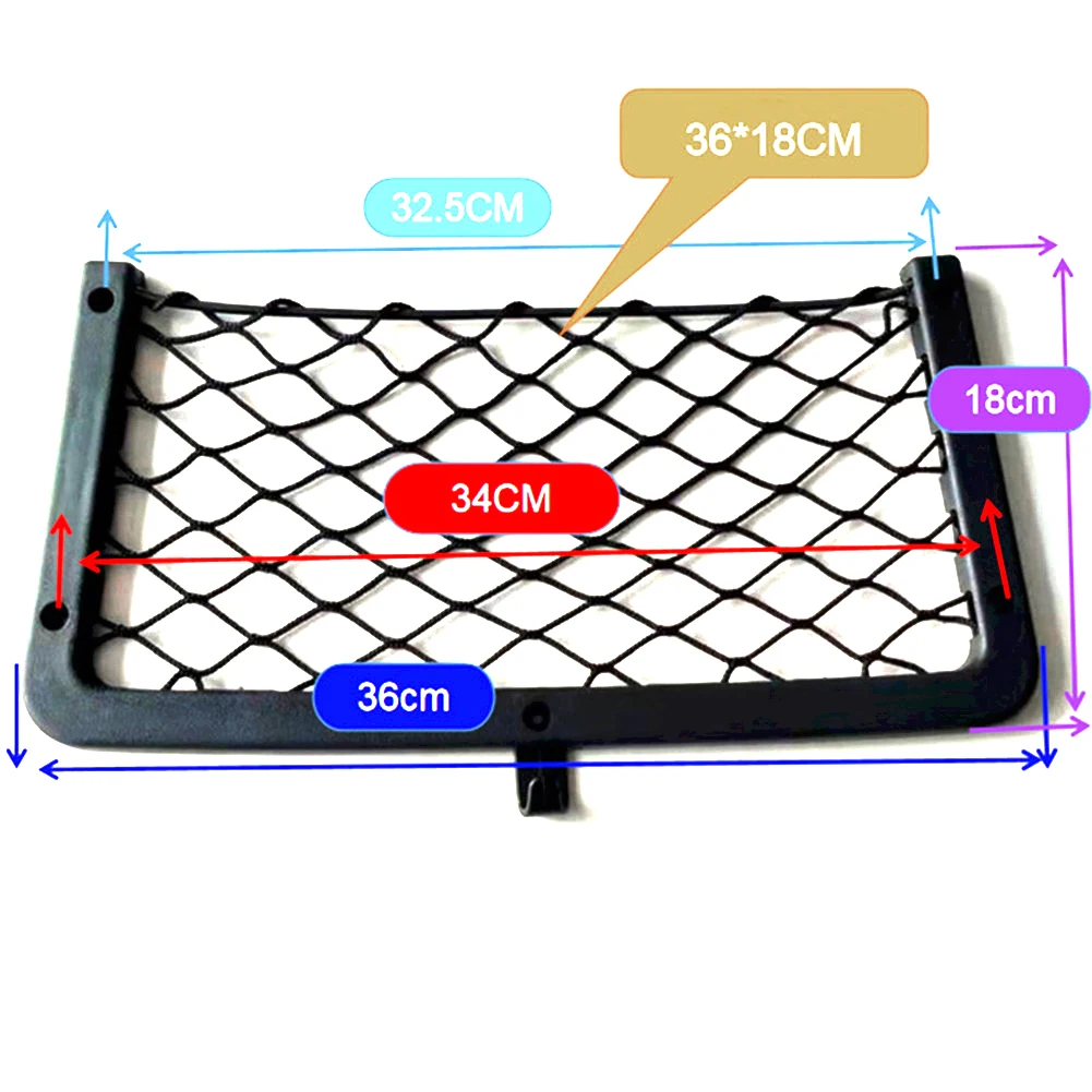 

Car Storage Mesh Bags Seat Back Storage Net Elastic Mesh Pockets Organiser Holder Universal Accessories For Caravan Camper Van