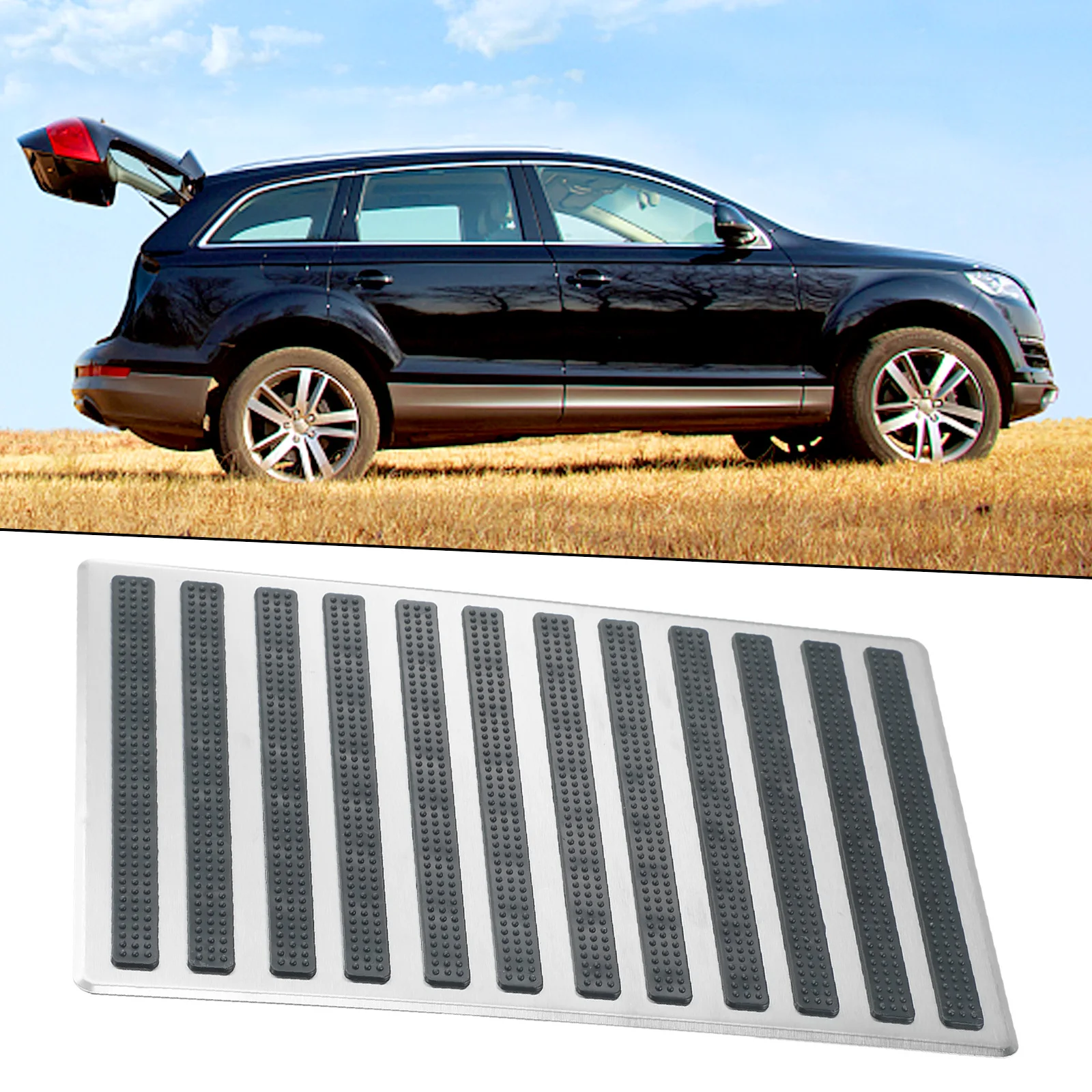 

Interior Floor Mat Patch Foot Pad Non-slip 23.5X16cm Stainless Carpet Waterproof Universal Driver Side Auto Plate