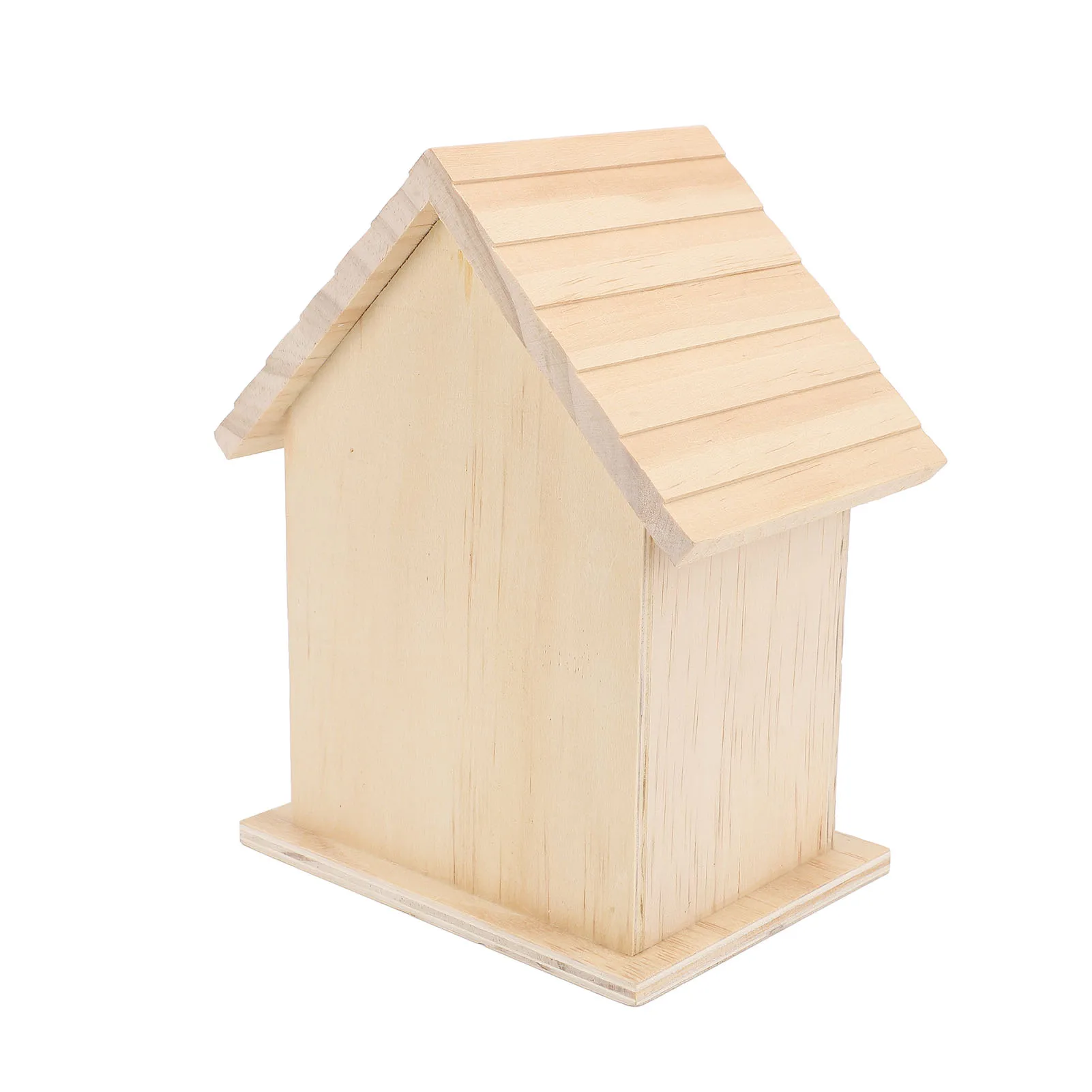 Small Bird House Paintable Unfinished Wood Bird Breeding Nesting Box Birdhouse Home Garden Pet Birds Rest Relax