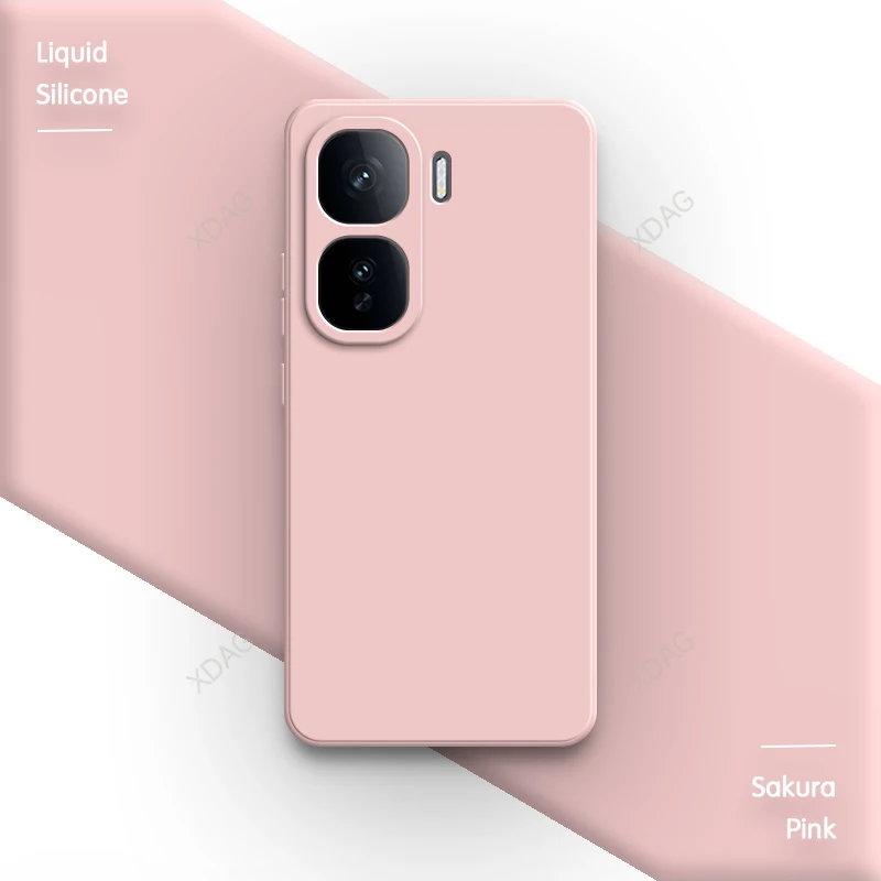 High-Quality Classic Soft Square Liquid Silicone Fashion Phone Case