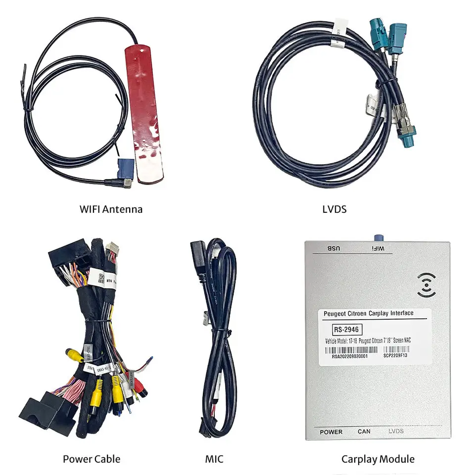 Telefono Android Auto Wireless Apple Carplay Modulo Per Peugeot Citroen C6 5008 3008 Nac Oem Autoradio