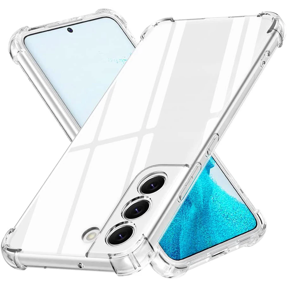 samsung galaxy s22+ case Luxury Clear Silicone Soft Case For Samsung Galaxy S22 S21 S20 FE S10 S9 S8 Note 10 Plus 9 8 20 Ultra Thin Back Cover Shockproof Galaxy S22+ silicone case