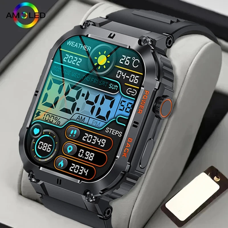 

2024 Smart Watch Men's New Bluetooth Call 1.96-inch IPS Square Screen Full View Full Day Heart Rate Detection Sports Smart Watch