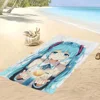 Hatsune Miku Beach Towel Cartoon Cute Summer Kids Large Bath Pool Beach Towel Microfiber Absorbent For Swimming Travel 5