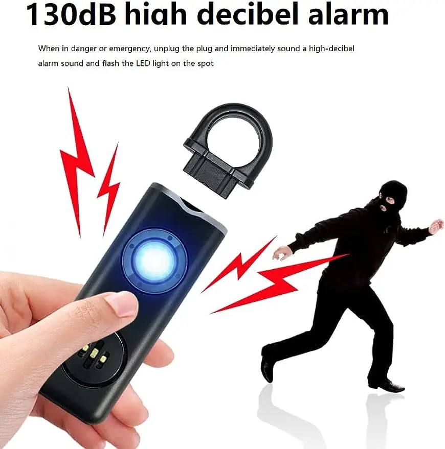SafeSoundPersonalAlarm130DBLoudSirenSongEmergencySecurity
