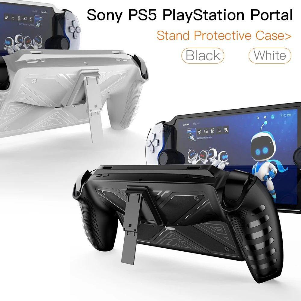 

Stand Protector Case for Sony PS5 PlayStation Portal Shockproof Protective Cover for Playstation Portal Console Accessories